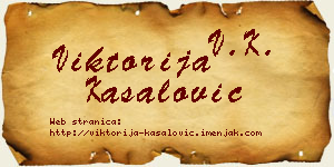 Viktorija Kasalović vizit kartica